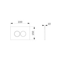 Клавиша для инсталляции AM.PM ProC L пластик, хром глянцевый I070151