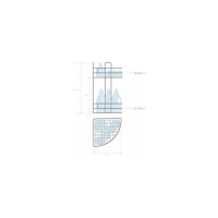 Угловая полка ЧМЗ 21.8x21.8x32.8 см 501-005-09