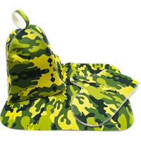 Набор для бани из 3-х предметов Бацькина Баня печать Камуфляж 13326