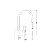 Кухонный смеситель EMAR сатин ЕС - 3015 satin