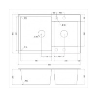 Кварцевая мойка EMAR EMQ-2800.Q Барит