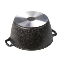 Кастрюля Горница Гранит 7 л, литая ручка, с крышкой, СП2779