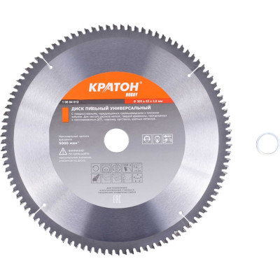 Диск пильный универсальный Кратон HOBBY 305x32 мм, 100Т 1 06 04 012