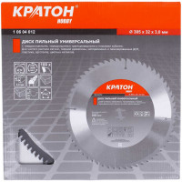 Диск пильный универсальный Кратон HOBBY 305x32 мм, 100Т 1 06 04 012