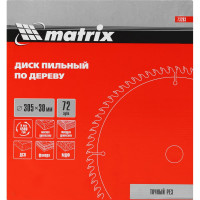 Диск пильный по дереву Professional (305x30 мм; 72Z) MATRIX 73283