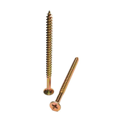 Саморез желтый универсальный оцинкованный с потайной головкой 4.5x70 мм, pz2, 10 кг GSMETZ 1034570