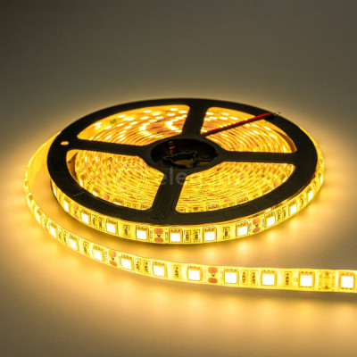 Светодиодная лента Eleganz LUX 5050 60 LED 14.4W/M СИЛИКОН IP65 12V теплая 3000К EL-LS65-14WW