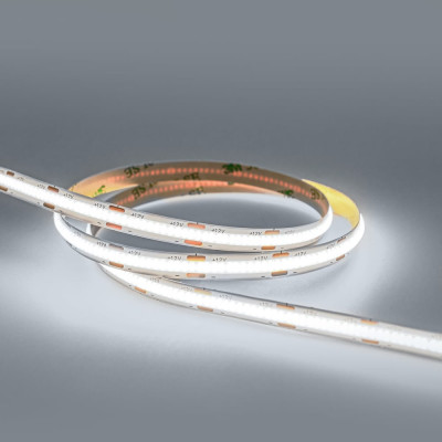 Светодиодная лента Eleganz LUX COB 9W/M 12V, 512 диод/м, 110Лм/Вт, холодная 6000К ширина 8мм 990086