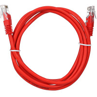 Патчкорд AOpen/Qust литой UTP кат.5е 1,5м красный ANP511-1.5M-R