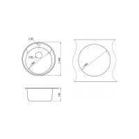 Гранитная мойка Paulmark GELEGEN 50 белый, D475 мм PM404800-WH