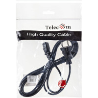 Кабель Telecom, компьютер - розетка 220V EU, прямой VDE3GX0,75mm2, 3,0m, медь TE021-CU0.75-3