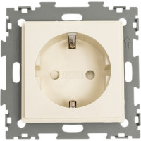 Электрическая розетка с заземлением CGSS 16А бежевая Эстетика GL-W160A-BGG