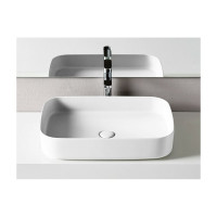 Раковина Cielo SHUI накладная без отверстия для смесителя, цвет Gloss White SHCOLAR60
