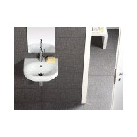 Подвесная раковина Hatria DAYTIME 1 отверстие для смесителя, с переливом, размер 45x37.8 см, цвет белый YXBM01