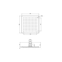 Верхний душ FIMA CARLO FRATTINI WELLNESS 200x200, хром F2620/2CR