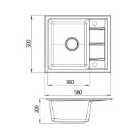 Мойка EMAR EMQ-1580.Q Алмаз