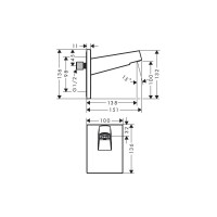 Держатель верхнего душа Hansgrohe Pulsify матовый черный 24149670 00000094565
