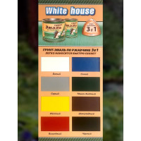 Грунт-Эмаль 3в1 White House черный 21кг, 15742