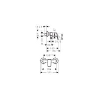 Смеситель для душа Hansgrohe Logis однорычажный, ВМ, мч 71600670