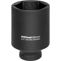 Головка ударная шестигранная удлиненная 55 мм, 3/4"DR AV Steel AV-730155