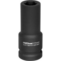 Головка ударная шестигранная удлиненная 17 мм, 3/4"DR AV Steel AV-730117