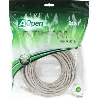 Патчкорд AOpen/Qust литой UTP кат.5е 20м серый ANP511-20M