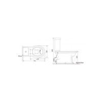 Унитаз Creo Ceramique DIJON 4/6 л, с коричневой крышкой дерево, микролифт, 710x395x845 DI1002+DI1003+DI1001N 00039827