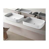 Раковина Cielo SHUI накладная без отверстия для смесителя, цвет Gloss White SHCOLAR60