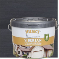 Акриловая краска для дерева HUSKY SIBERIAN графитовый RAL 7024, 9 л 31933