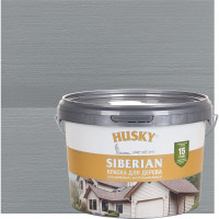 Акриловая краска для дерева HUSKY SIBERIAN серый RAL 7042, 2.7 л 31928
