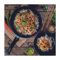 Сковорода-вок Мечта 28 см гранит black со съемной ручкой 078802