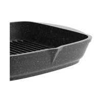 Сковорода-гриль Мечта квадратная 28x28 см с антипригарным покрытием гранит black 68802