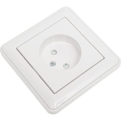 Розетка с рамкой, белая Systeme Electric СП W59 SchE RS16-151-18