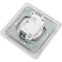 Розетка с рамкой, белая Systeme Electric СП W59 SchE RS16-151-18