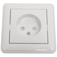 Розетка с рамкой, белая Systeme Electric СП W59 SchE RS16-151-18