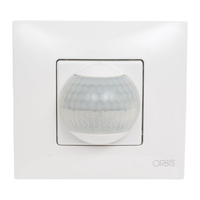 Датчик движения Orbis 200 градусов ORBIMAT IP20 в бокс белый OB132612