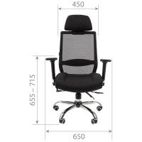 Компьютерное кресло CHAIRMAN 555 LUX TW черный 00-07062965