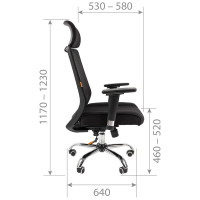 Компьютерное кресло CHAIRMAN 555 LUX TW черный 00-07062965