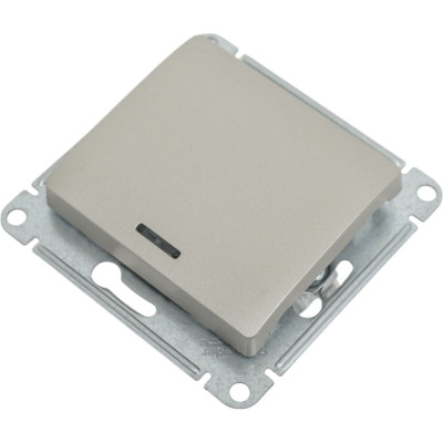 1-клавишный механизм выключателя Systeme Electric скрытой проводки Glossa 10А IP20 1а 10AX платина GSL001213