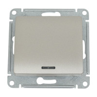 1-клавишный механизм выключателя Systeme Electric скрытой проводки Glossa 10А IP20 1а 10AX платина GSL001213