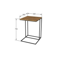 Придиванный стол Мебелик Хайгрет дуб американский/черный 6723