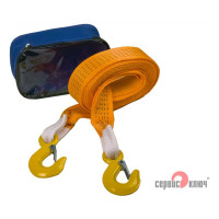 Ленточный трос в пакете СЕРВИС КЛЮЧ суперусиленный 5 т 19005