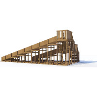 Детская заливная горка MoyDvor Swan-4