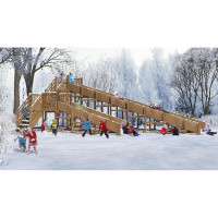 Детская заливная горка MoyDvor Swan-4