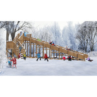 Детская заливная горка MoyDvor Swan-3