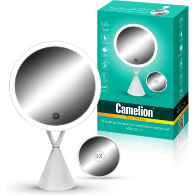 Зеркало Camelion с LED подсветкой M282-DL C01 белый 14004