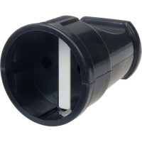 Розетка кабельная duwi прямая б/з 10А 230B черная 30457 9