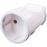 Кабельная розетка duwi 2П без заземления 10А 250B белая 30456 2