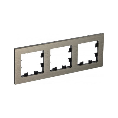 Рамка Systeme Electric AtlasDesign NATURE металл латунь 3-ая ATN312203