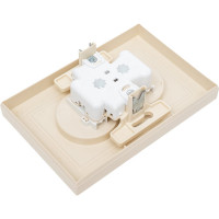 Розетка Systeme Electric AtlasDesign Беж б/з двойная, со шторками,16А, в сборе SE ATN000222
